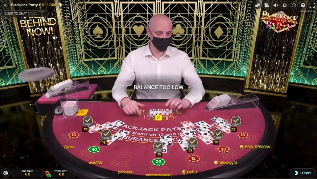 Blackjack Party Live Casino