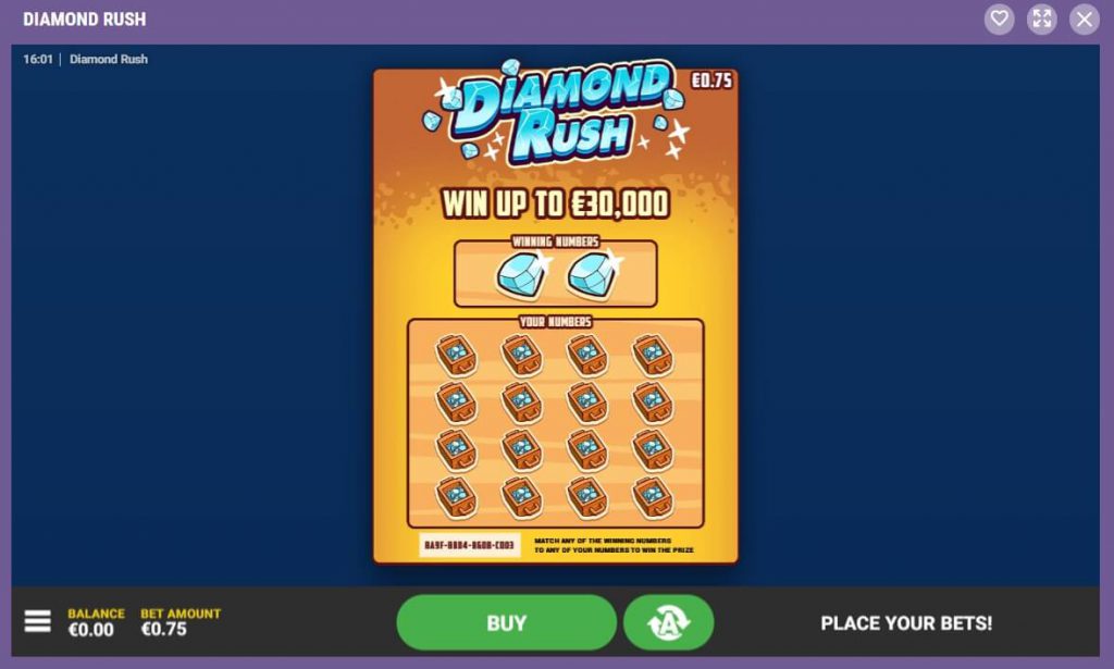 Cookie Casino Diamond Rush Krasloten