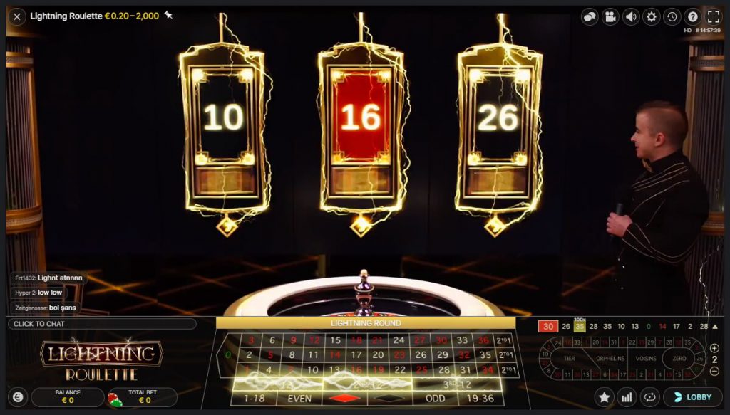 Lightning Roulette Live Casino