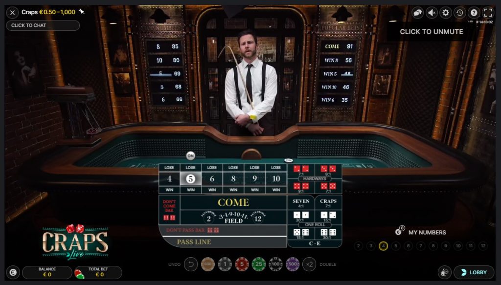 Live Craps Spel