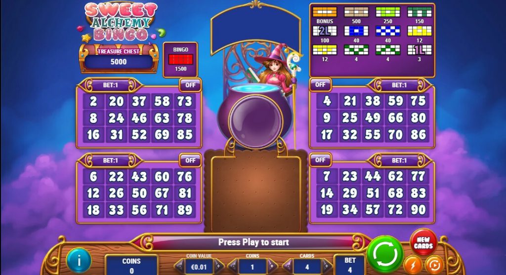 Online Sweet Alchemy Bingo Spel