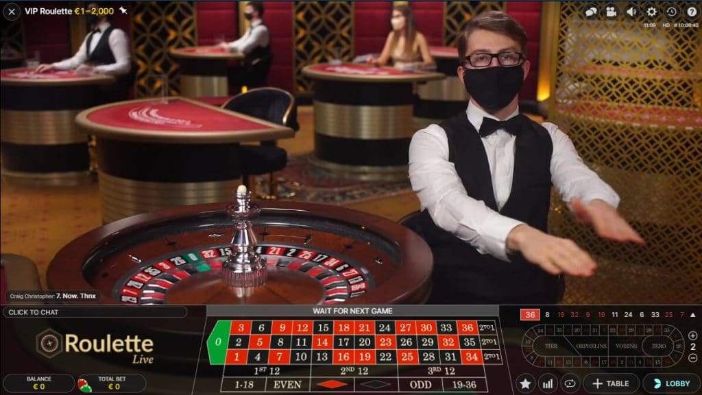 Play Frank Live Casino VIP Roulette