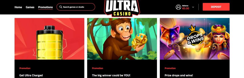 Ultra Casino Promoties