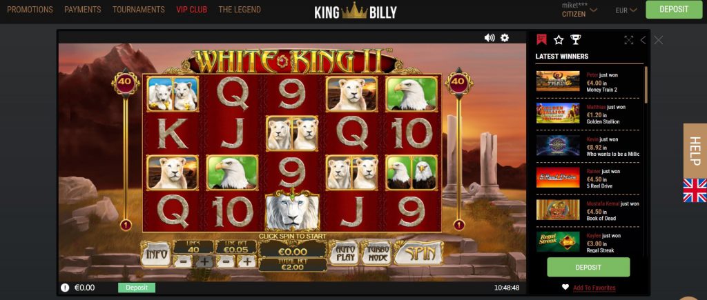 White King 2 Casino spel