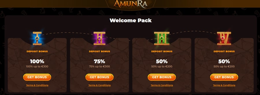 Amunra welkomstbonus