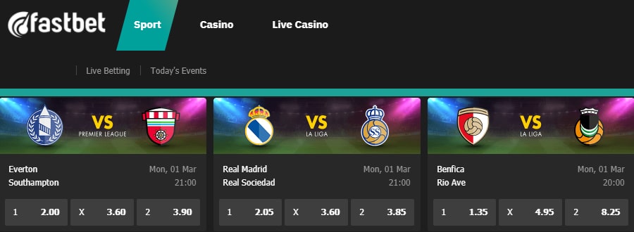 Fastbet Live wedden