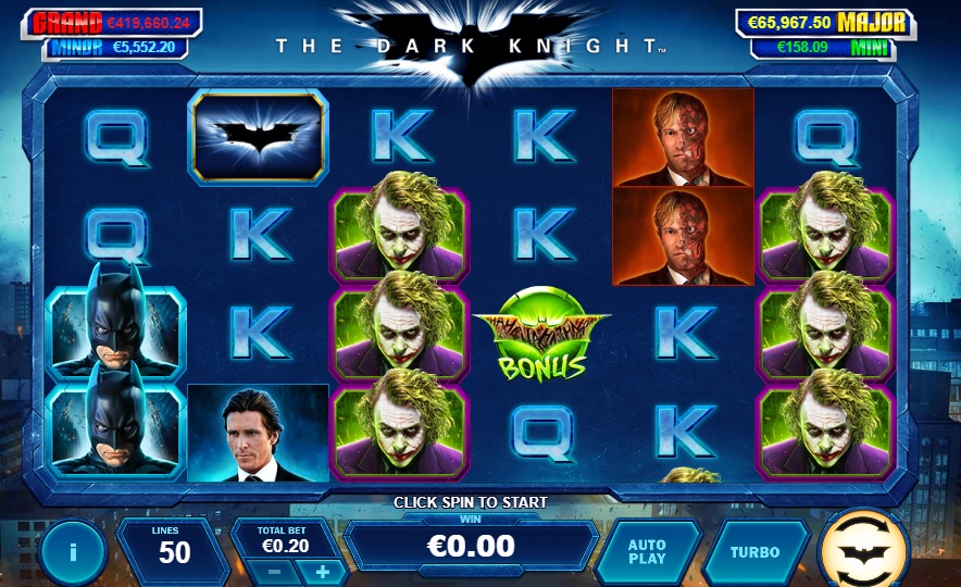 Gokkast met de film Dark Knight als thema