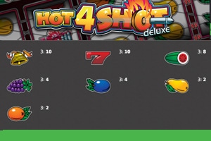 Hot 4 shots paytable