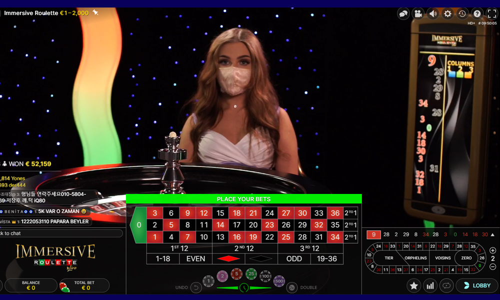 Immersive Roulette is een live casino spel vol met spanning en entertainment