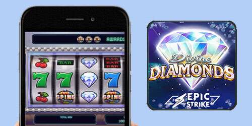 Divine Diamonds is als online gokkast ook gemakkelijk op de mobiel te spelen.