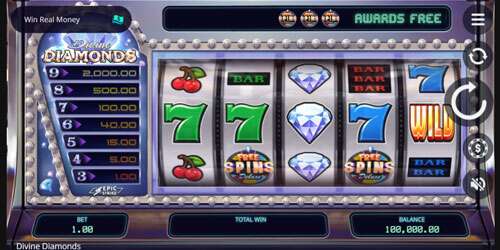 Divine Diamonds is een ouderwetse fruitautomaat die nu ook online te spelen is.