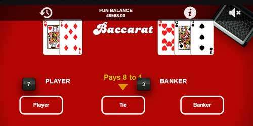 Baccarat van 1x2 gaming is een gemakkelijk spel dat je in je eigen tempo kan spelen.