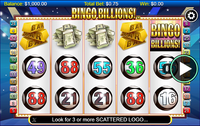 Met de bonus game van bingo billions krijg je gratis spins.