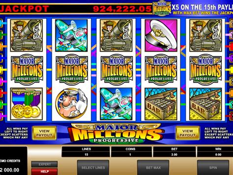 Jackpot winnen bij major millions slot