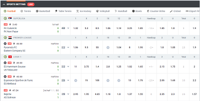 Op sport wedden in de sportsbook van tonybet