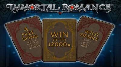 Immortal Romance demo spelen op de online casinos site