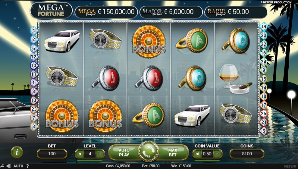 mega fortune jackpot slot van netent