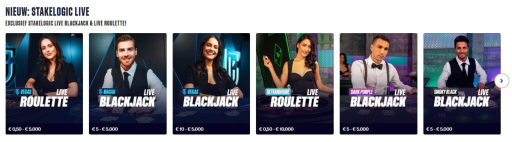 stakelogic livecasino live bij Betcity