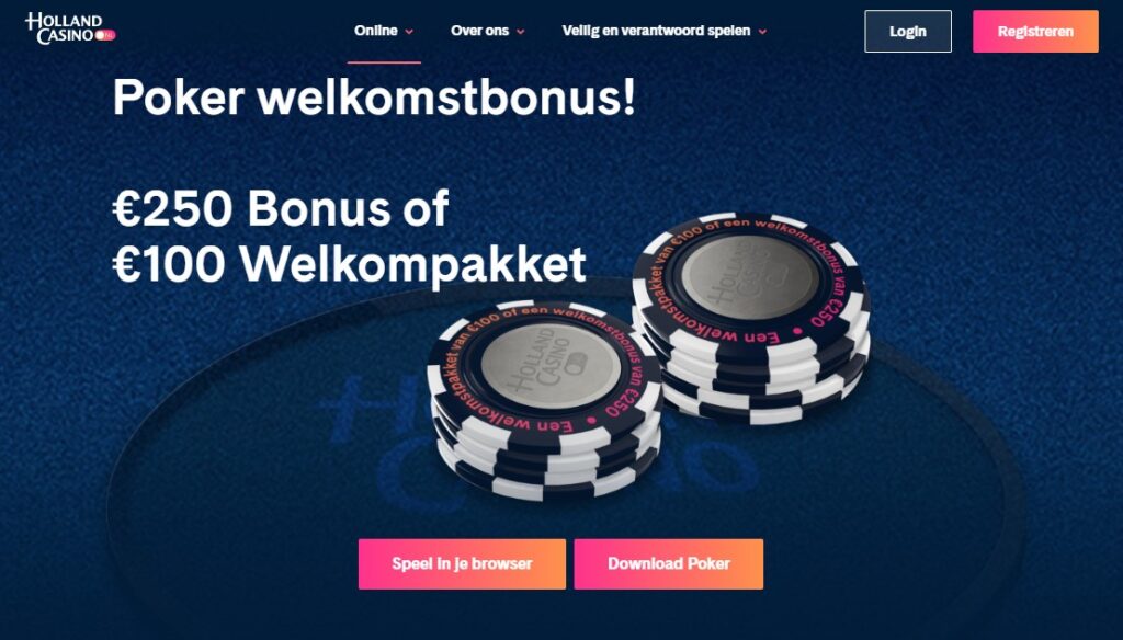 holland casino online poker login scherm