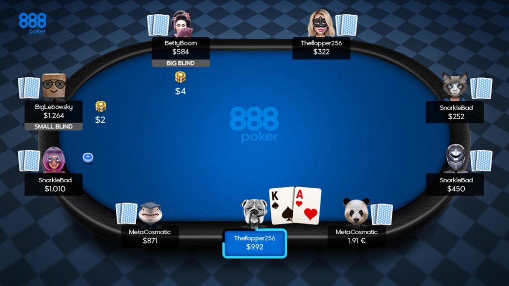 pokertafel van 888poker