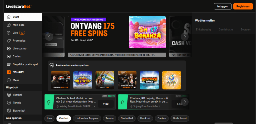 livescore bet beste goksites nederland