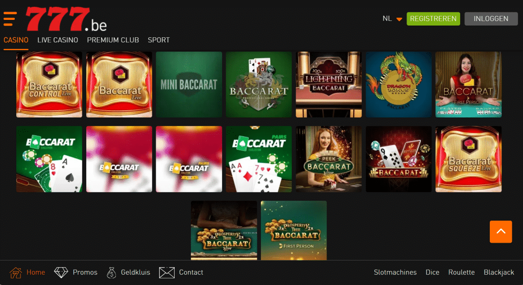 casino 777 baccarat spelen