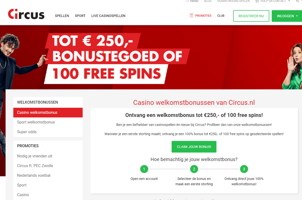 circus casino review bonus