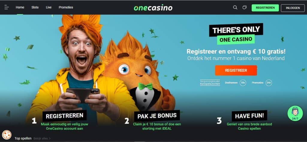 One Casino review - Starten met spelen