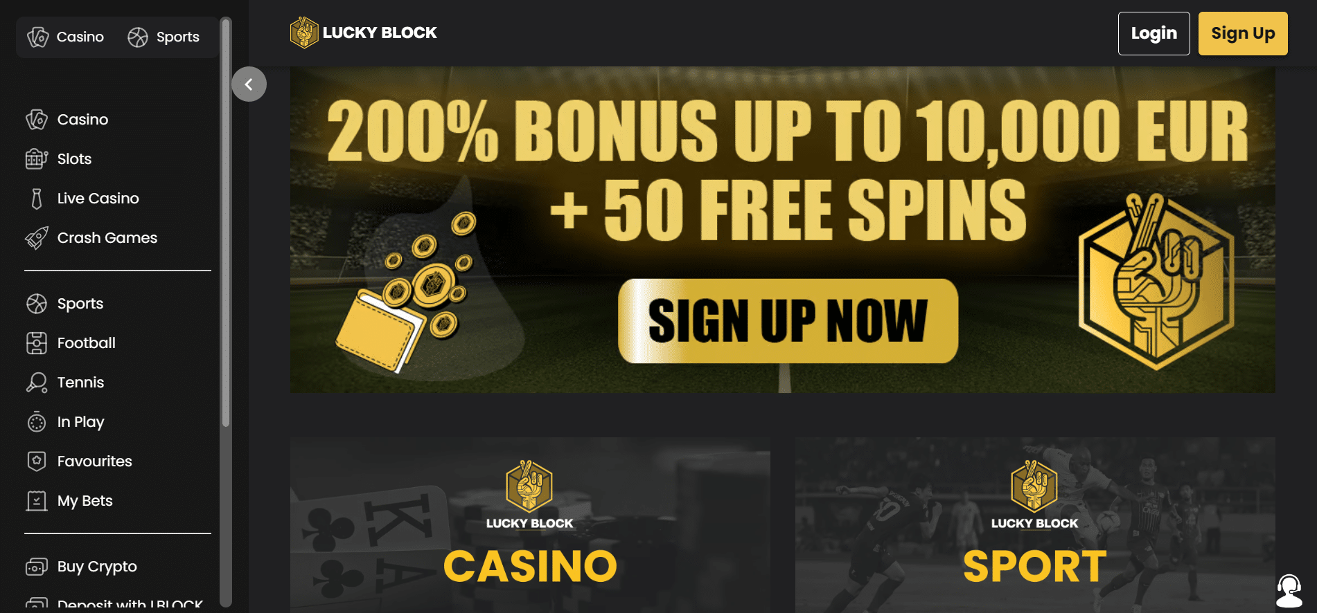 Lucky Block craps casino
