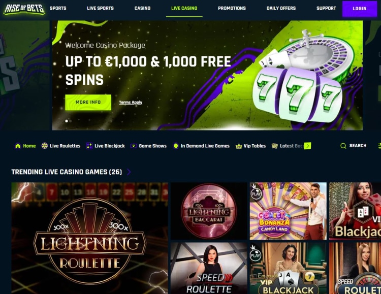 Rise of Bets live casino zonder Cruks