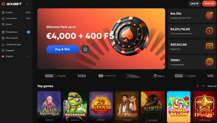 Gxbet beste online casino